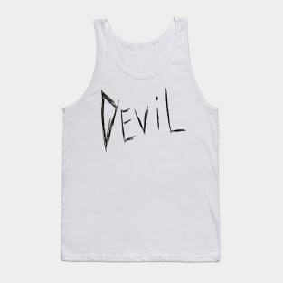 Dark and Gritty DEVIL text Tank Top